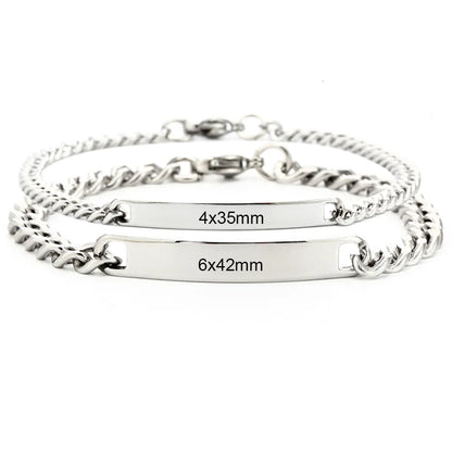 Set bracelet personnalisé pour homme et femme  - idée cadeau saint valentin
